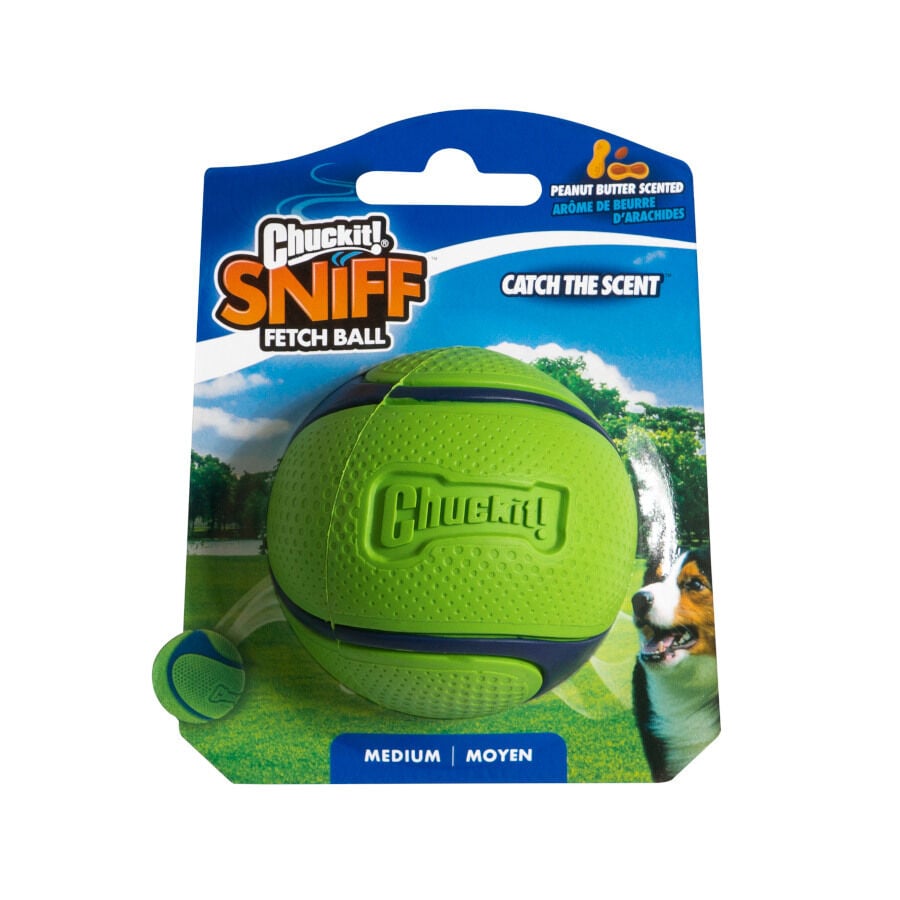 Chuckit! Sniff Fetch Pelota Con Sabor a Cacahuete para perros, , large indicador imagen numero 2